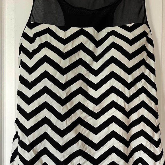 Black and white mesh Tankini - Picture 1 of 3